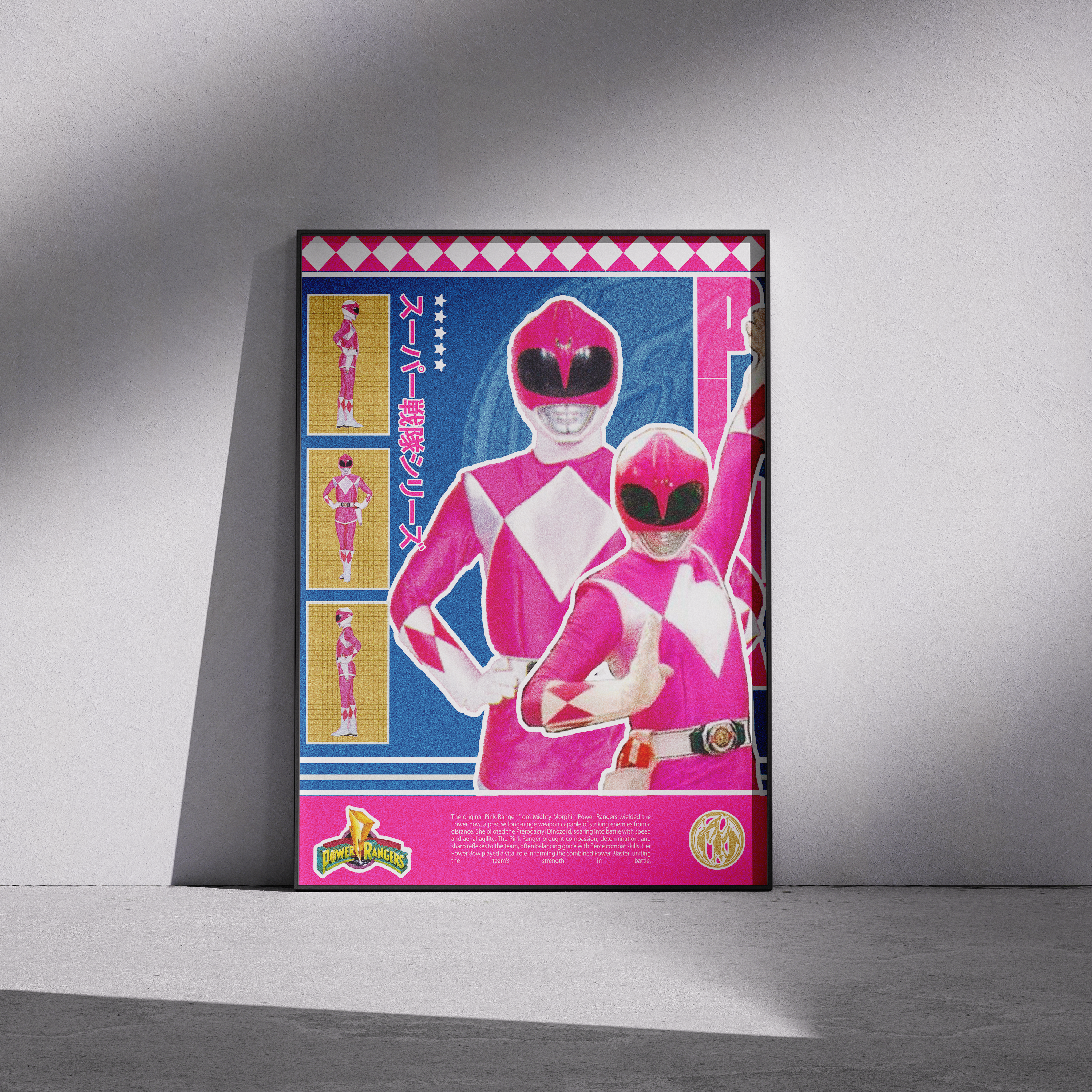 Power Rangers Pink Ranger Matte Poster – Nostalgic Retro Wall Decor (12x18", 18x24", 24x36")