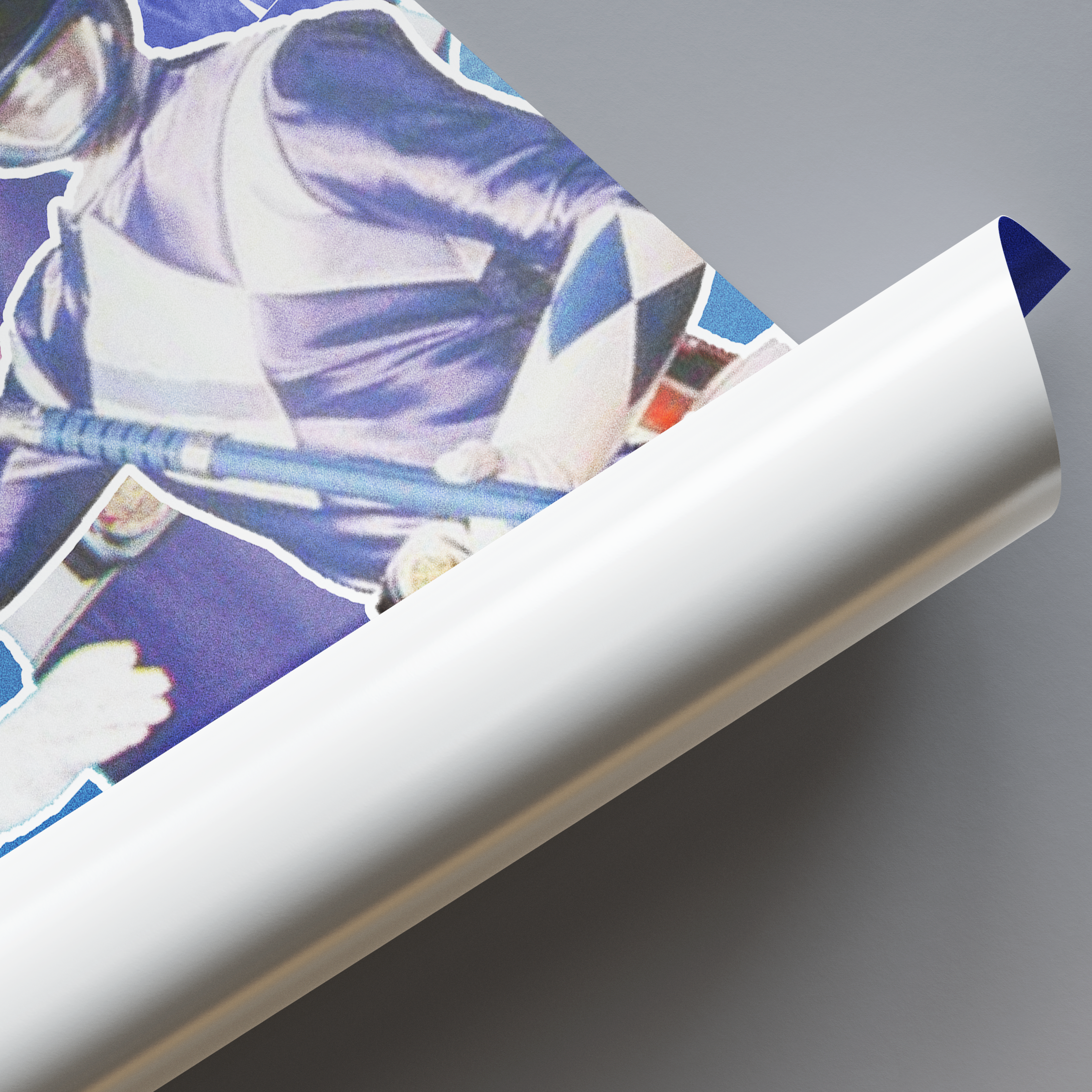 Power Rangers Blue Ranger Matte Poster – Nostalgic Retro Wall Decor (12x18", 18x24", 24x36")