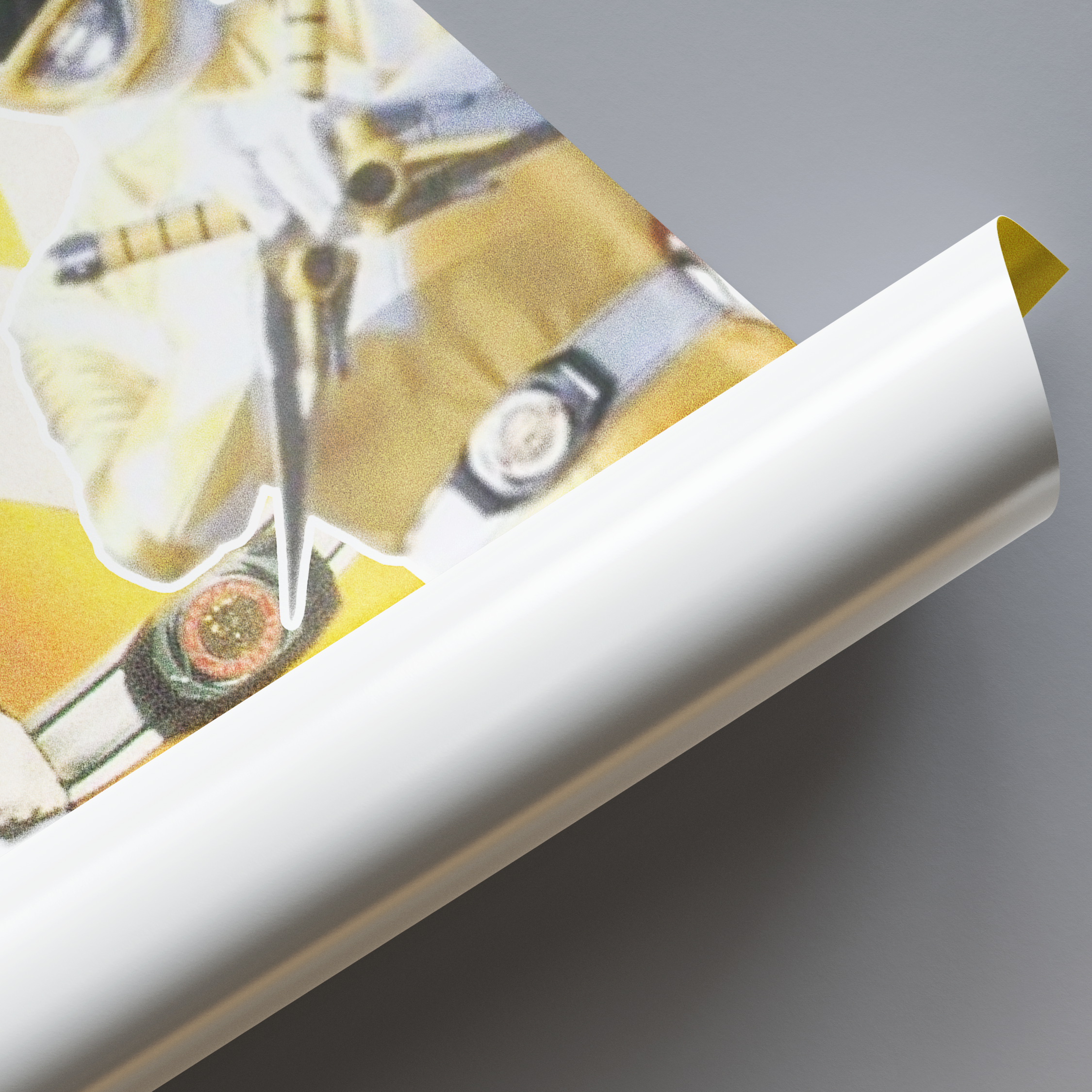 Power Rangers Yellow Ranger Matte Poster – Nostalgic Retro Wall Decor (12x18", 18x24", 24x36")